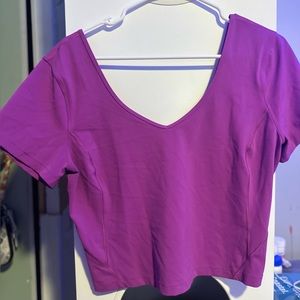 lululemon Align Tee Vivid Plum size 12